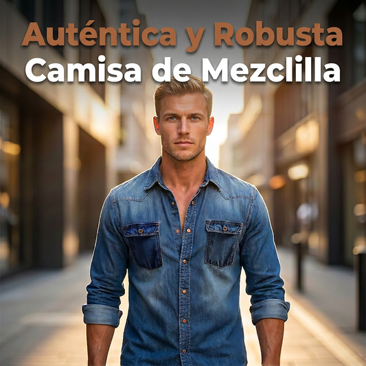 ⏰🔥 ¡OFERTA 50% OFF! 👔✨ Camisa de Mezclilla para Hombre – Corte Entallado, Denim Transpirable, Resistente y Versátil para Todo el Día