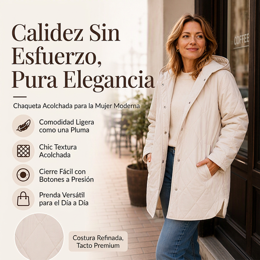 ⏰🔥 ¡OFERTA 50% OFF! 🧥❄️ Abrigo Acolchado con Capucha para Mujer – Diseño de Diamantes, Cálido, Cómodo y Elegante para el Invierno