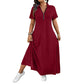 ⏰🔥 ¡OFERTA 50% OFF! 👗✨ Vestido Maxi con Cremallera para Mujer – Talla Grande, Cómodo, Elegante y Versátil para el Día a Día