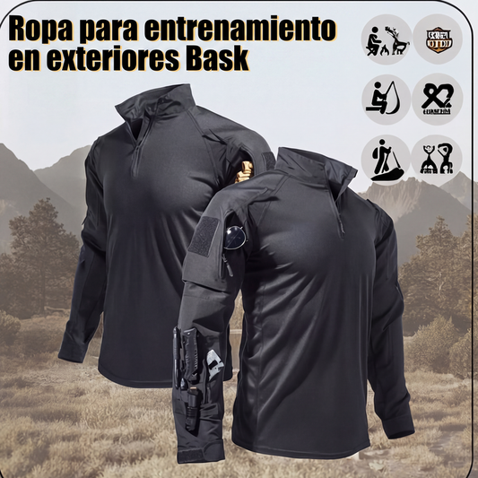 ⏰🔥 ¡OFERTA 50% OFF! 👕🏕️ Camiseta Táctica de Entrenamiento para Hombre – Transpirable, Resistente y con Múltiples Bolsillos para Exteriores