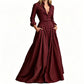 ⏰🔥 ¡OFERTA 50% OFF! 👗✨ Vestido Largo con Solapa y Botones para Mujer – Elegante, Favorecedor y Versátil del Trabajo al Fin de Semana