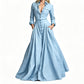⏰🔥 ¡OFERTA 50% OFF! 👗✨ Vestido Largo con Solapa y Botones para Mujer – Elegante, Favorecedor y Versátil del Trabajo al Fin de Semana