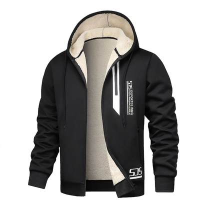 ⏰🔥 ¡OFERTA 50% OFF! 🧥❄️ Chaqueta con Capucha para Hombre – Forro de Peluche Grueso, Cálida, Resistente y Cómoda para el Invierno