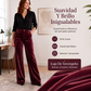 ⏰🔥 ¡OFERTA 50% OFF! 👖✨ Pantalones de Pana de Tiro Alto y Pierna Ancha para Mujer – Efecto Piernas Largas, Favorecedores y Cómodos