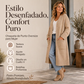 Cárdigan largo de punto abierto para mujer