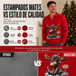 Camisa de manga larga con cuello y estampado de alce para hombre