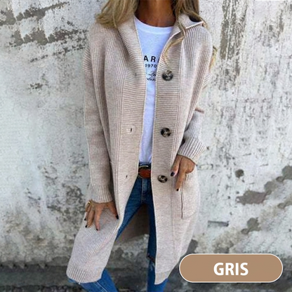 Cárdigan con capucha y botones para mujer
