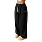 Pantalones de pana de pierna ancha para mujer con cordón