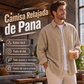 Camisa casual de pana con botones para hombre