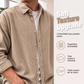 Camisa casual de pana con botones para hombre