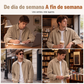 Camisa casual de pana con botones para hombre