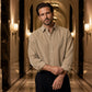 Camisa casual de pana con botones para hombre