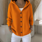 Cárdigan de punto con capucha y botones para mujer