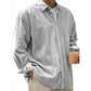 Camisa casual de pana con botones para hombre
