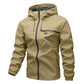 Chaqueta con capucha impermeable para exterior para hombre