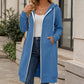 ⏰🔥 ¡OFERTA 50% OFF! 🧥✨ Chaqueta Larga con Capucha y Cremallera para Mujer – Cálida, Cómoda, Favorecedora y Perfecta para el Día a Día