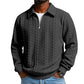 ⏰🔥 ¡OFERTA 50% OFF! 👕✨ Jersey de Punto Trenzado con Media Cremallera para Hombre – Cuello de Solapa, Suave, Ligero y Elegante para Cualquier Ocasión