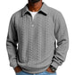 ⏰🔥 ¡OFERTA 50% OFF! 👕✨ Jersey de Punto Trenzado con Media Cremallera para Hombre – Cuello de Solapa, Suave, Ligero y Elegante para Cualquier Ocasión
