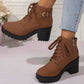 ⏰🔥 ¡OFERTA 50% OFF! 👢✨ Botines Vaqueros de Tacón Grueso para Mujer – Estables, Cómodos, Modernos y Fáciles de Combinar