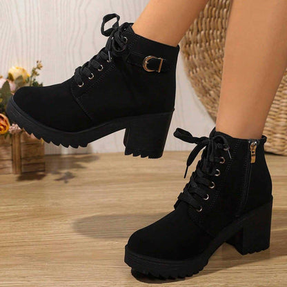 ⏰🔥 ¡OFERTA 50% OFF! 👢✨ Botines Vaqueros de Tacón Grueso para Mujer – Estables, Cómodos, Modernos y Fáciles de Combinar