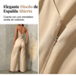 ⏰🔥 ¡OFERTA 50% OFF! 👗☀️ Mono de Pierna Ancha para Mujer – Cuello en V, Espalda Abierta, Tejido Transpirable y Máxima Comodidad