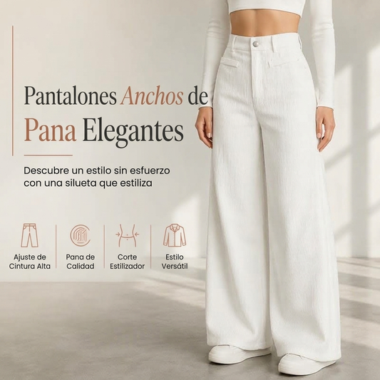 ⏰🔥 ¡OFERTA 50% OFF! 👖✨ Pantalones de Pana de Pierna Ancha y Talle Alto para Mujer – Efecto Piernas Largas, Corte Fluido y Resistentes a las Arrugas