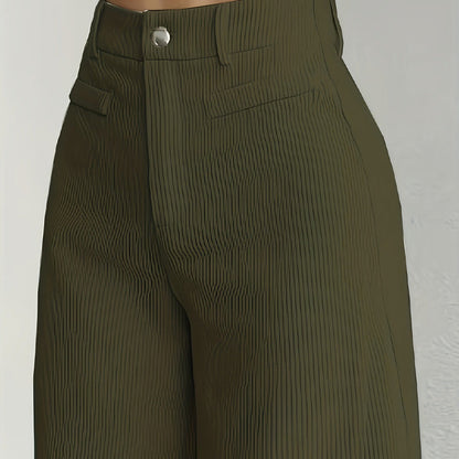 ⏰🔥 ¡OFERTA 50% OFF! 👖✨ Pantalones de Pana de Pierna Ancha y Talle Alto para Mujer – Efecto Piernas Largas, Corte Fluido y Resistentes a las Arrugas
