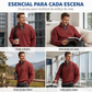 Sudadera para hombre con textura de gofre, cuello semicientral y corte holgado