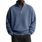 Sudadera para hombre con textura de gofre, cuello semicientral y corte holgado