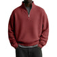 Sudadera para hombre con textura de gofre, cuello semicientral y corte holgado