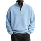 Sudadera para hombre con textura de gofre, cuello semicientral y corte holgado