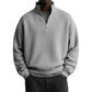 Sudadera para hombre con textura de gofre, cuello semicientral y corte holgado