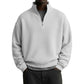 Sudadera para hombre con textura de gofre, cuello semicientral y corte holgado