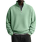 Sudadera para hombre con textura de gofre, cuello semicientral y corte holgado