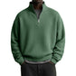 Sudadera para hombre con textura de gofre, cuello semicientral y corte holgado