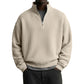 Sudadera para hombre con textura de gofre, cuello semicientral y corte holgado