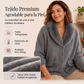 Cárdigan de punto con cuello peludo para mujer