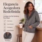 Cárdigan de punto con cuello peludo para mujer