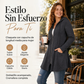 Chaqueta con capucha y cremallera de media longitud para mujer