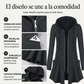 Chaqueta con capucha y cremallera de media longitud para mujer