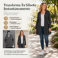 Chaqueta con capucha y cremallera de media longitud para mujer