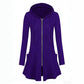Chaqueta con capucha y cremallera de media longitud para mujer
