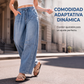 Pantalones vaqueros anchos de corte relajado casuales para mujer