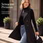 ⏰🔥 ¡OFERTA 50% OFF! 🧥✨ Chaleco Largo Cruzado para Mujer – Textura Gamuza Premium, Silueta Elegante y Estilo Versátil