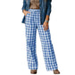 ⏰🔥 ¡OFERTA 50% OFF! 👖✨ Pantalón de Cuadros de Pierna Recta para Mujer – Corte Favorecedor, Cómodo y Elegante para Cada Día
