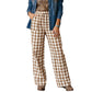 ⏰🔥 ¡OFERTA 50% OFF! 👖✨ Pantalón de Cuadros de Pierna Recta para Mujer – Corte Favorecedor, Cómodo y Elegante para Cada Día