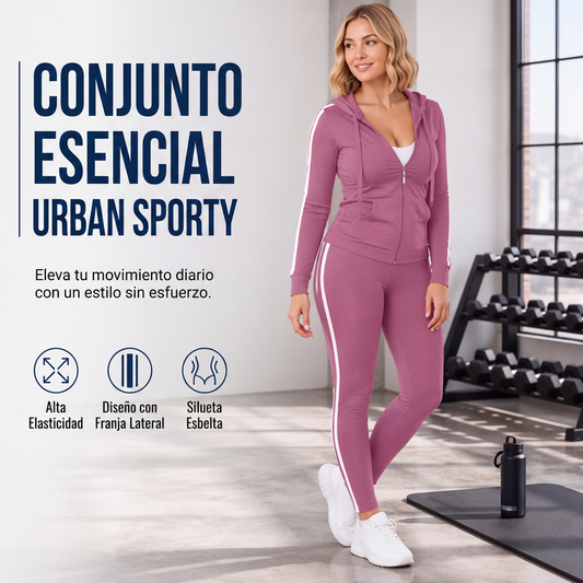 ⏰🔥 ¡OFERTA 50% OFF! 🏃‍♀️✨ Conjunto Deportivo de Sudadera con Capucha y Pantalón a Rayas para Mujer – Cómodo, Ajustado y Estiliza tu Figura