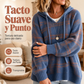 ⏰🔥 ¡OFERTA 50% OFF! 🧶✨ Jersey de Punto con Capucha para Mujer – Diseño Retro de Cuadros, Corte Oversize y Comodidad Suave Todo el Día