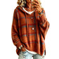 ⏰🔥 ¡OFERTA 50% OFF! 🧶✨ Jersey de Punto con Capucha para Mujer – Diseño Retro de Cuadros, Corte Oversize y Comodidad Suave Todo el Día
