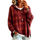 ⏰🔥 ¡OFERTA 50% OFF! 🧶✨ Jersey de Punto con Capucha para Mujer – Diseño Retro de Cuadros, Corte Oversize y Comodidad Suave Todo el Día